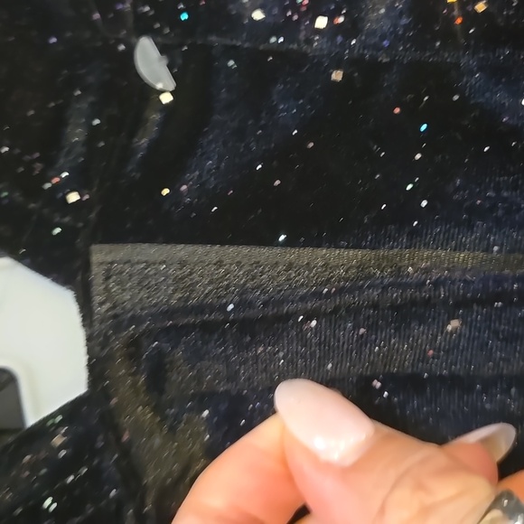 New Fabdog Diva Black and Pink Sparkly Velour Pet Jogging Suit/Costume - Picture 5 of 10